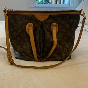 Louis Vuitton Palerm PM Bag. Brown monogram canvas. Dust bag included